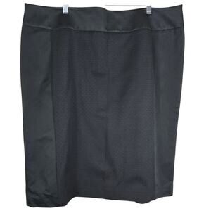 Voyage by Marina Rinaldi Black Wool Blend Business Women's Skirt 31 US 22